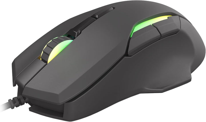 Genesis Xenon 220 G2 Gaming Maus kabelgebunden, leise Klicks, optischer Sensor bis 12800 DPI, RGB-Be