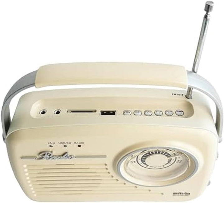 Silva-Schneider Mono 1965, Kofferradio, Netz- oder Batteriebetrieb, beige Beige Single, Beige Single