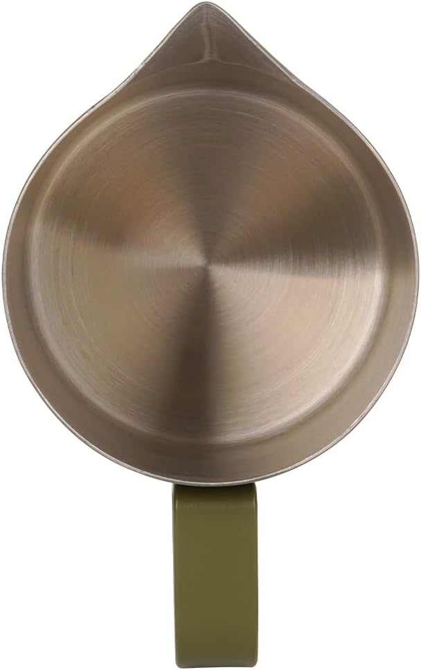 Dianoo Milchaufschäumkrug mit Griff, 600 ml Edelstahl-Dampfkrug, Espresso-Milchaufschäumer, Tasse fü