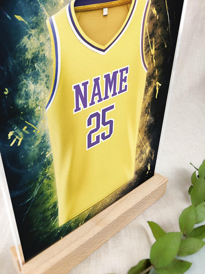 LosAngeles Fanartikel Acryl Tafel - Personalisiertes Geschenk, Basketball Geschenke Jungen, Basketba