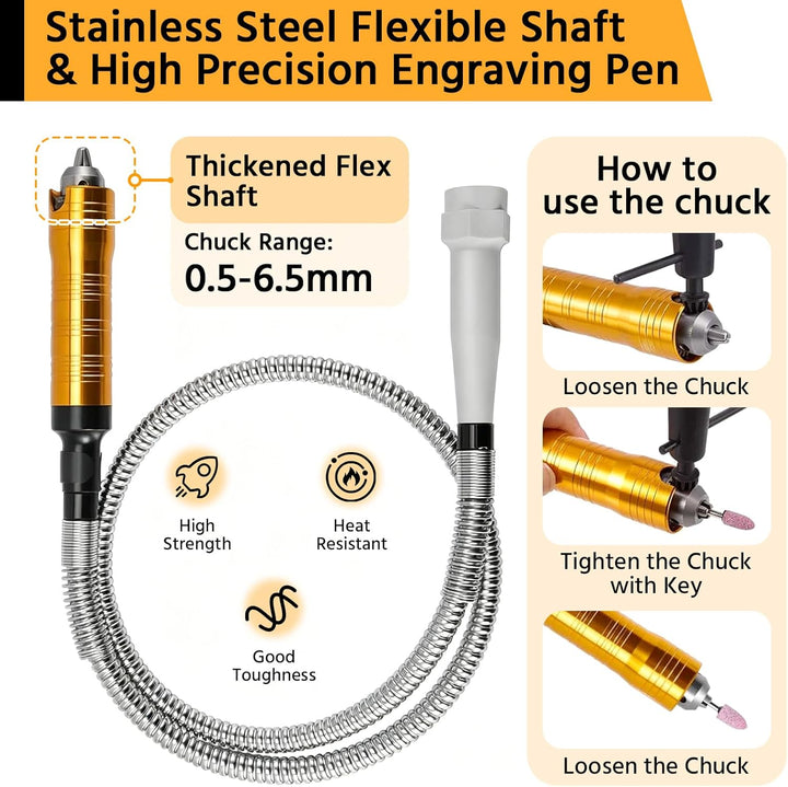 Elektrische Drehwerkzeug Flex Shaft Wellen Aufhängung 1000 W Schnellschleif Gerät biegsamer Welle, H