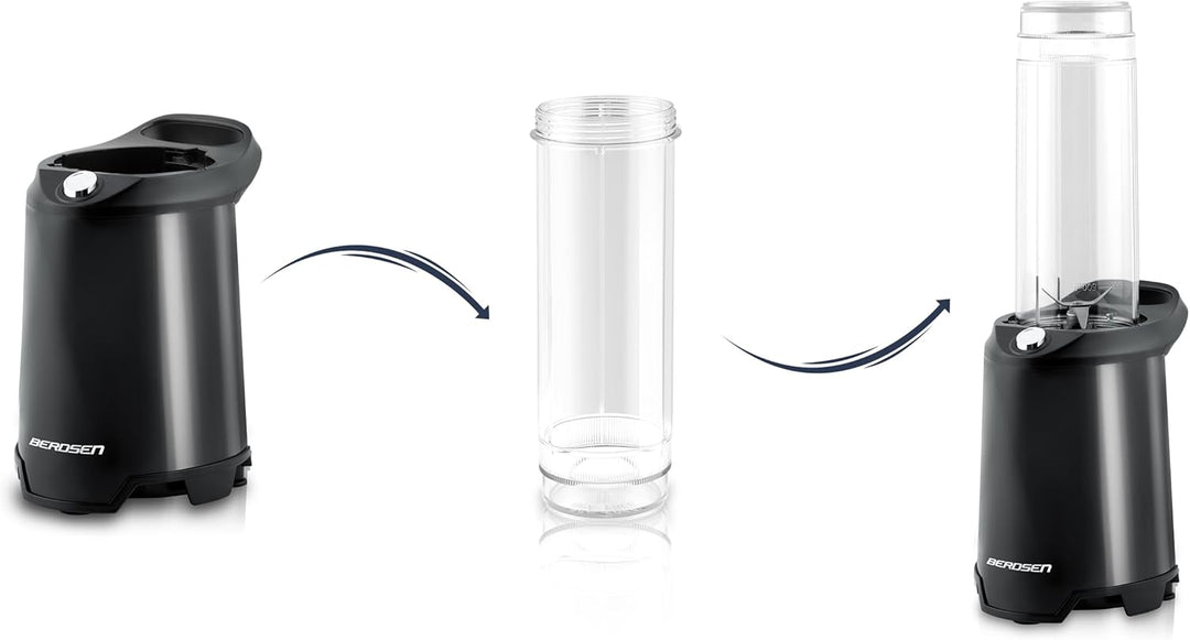 Berdsen - Becher-Mixer - Smoothie Maker To Go - mit 2 Trinkflaschen/Mixbehältern mit Deckel - für Co