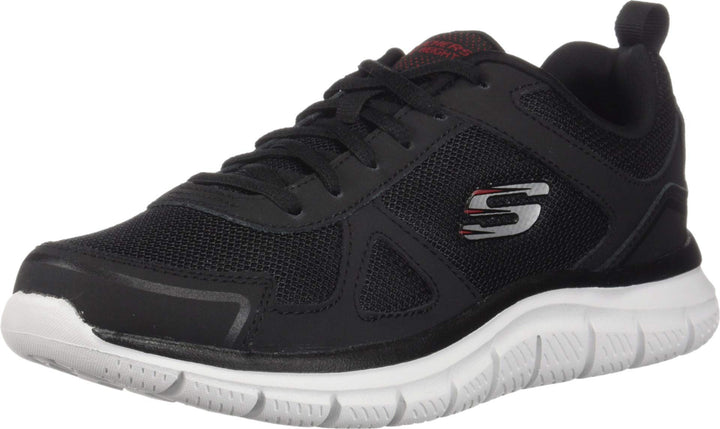 Skechers Herren Track Scloric Sneaker 39.5 EU Black Red Bkrd, 39.5 EU Black Red Bkrd
