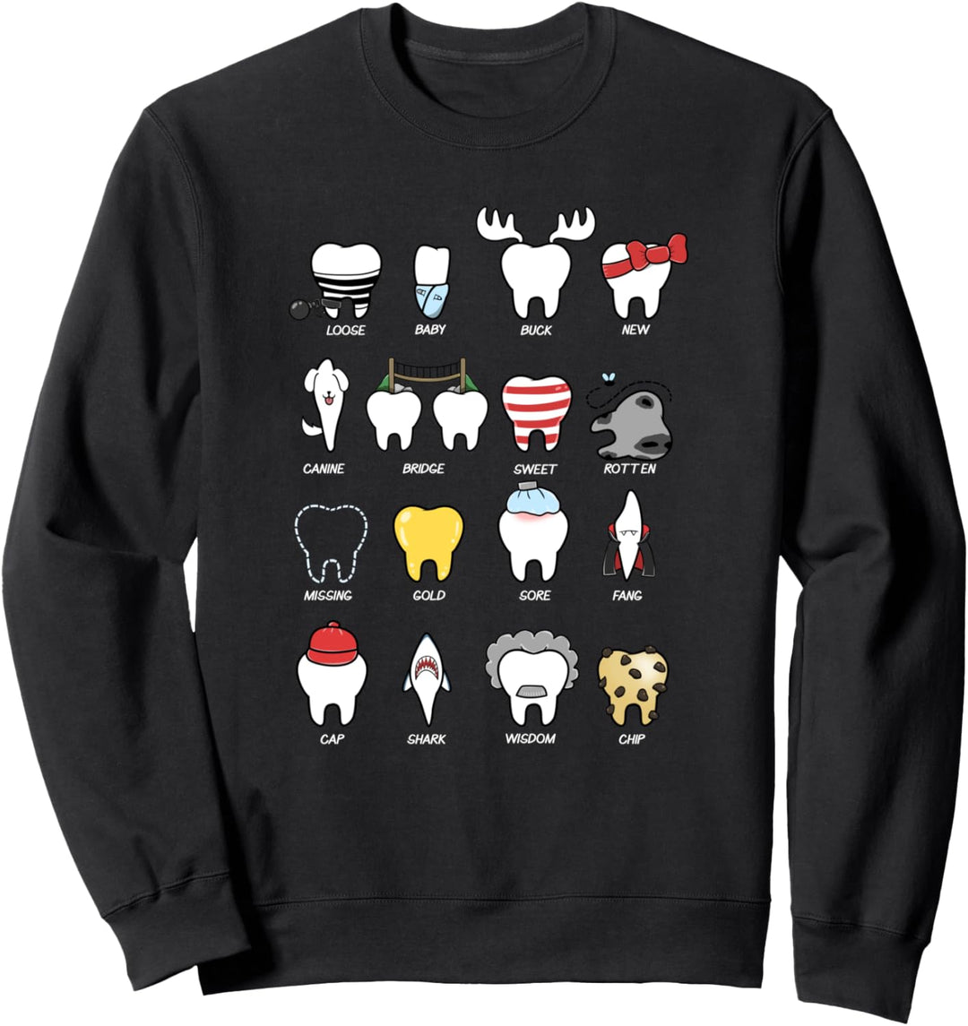 Zähne in Aktion - Zahnarzt Zahntechniker Zahnarzthelferin Sweatshirt