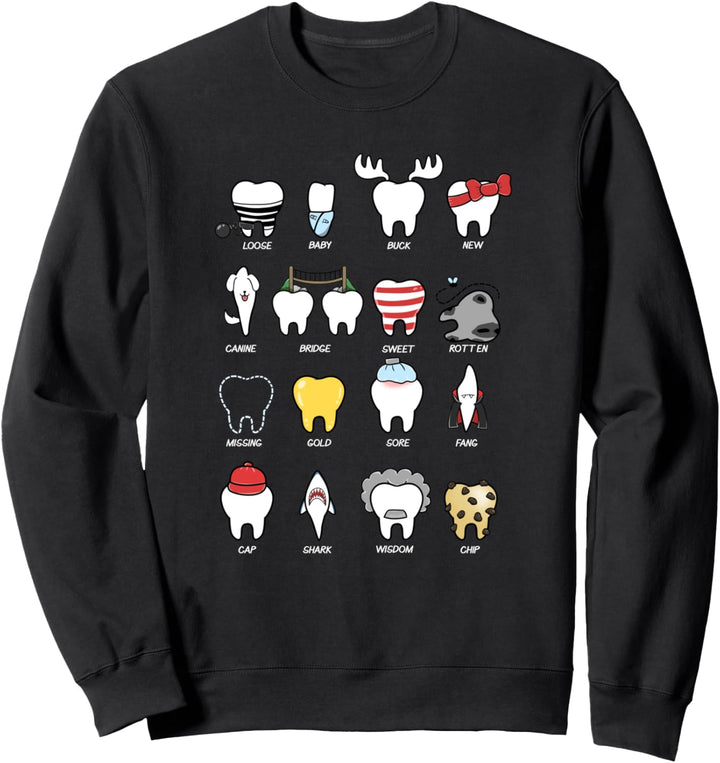 Zähne in Aktion - Zahnarzt Zahntechniker Zahnarzthelferin Sweatshirt