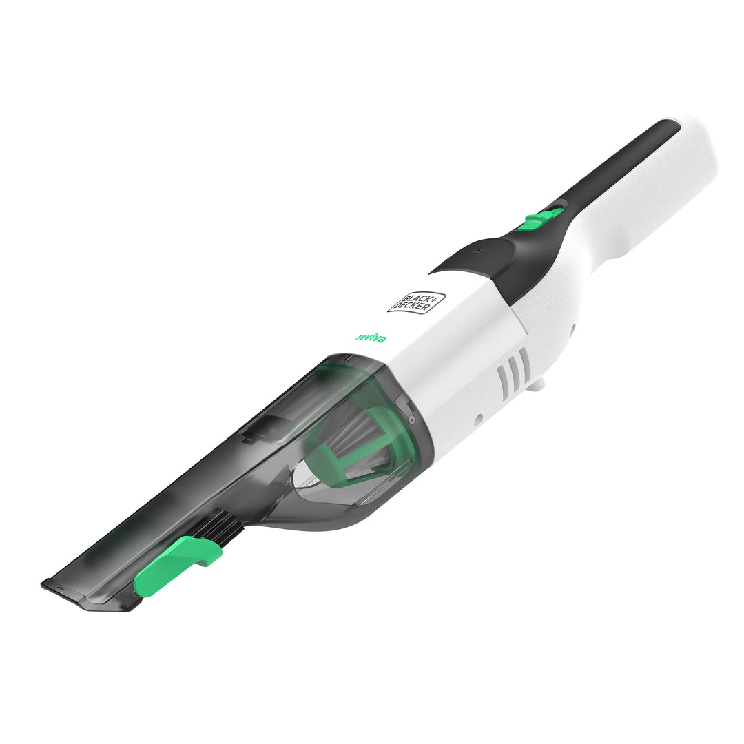 BLACK+DECKER reviva Akku-Handstaubsauger (7,2V, 2.0Ah, nachhaltiges Gehäuse aus 50V% recyceltem Plas