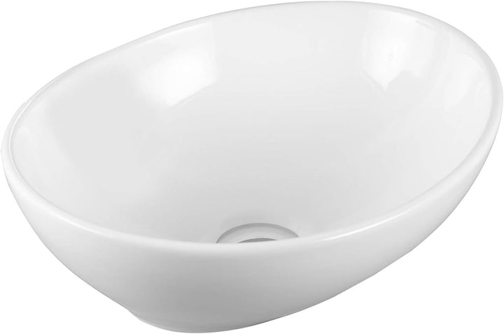 Art-of-Baan® Keramik-Aufsatzwaschbecken I Waschbecken mit Lotus-Effekt I Handwaschbecken Weiss I DIN