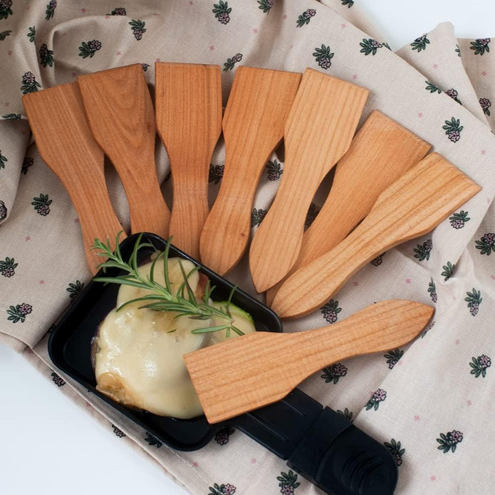 HOFMEISTER® Raclette Schaber Kirschholz 4x 8er-Set (32 Stück), 13 cm - Racletteschieber aus geöltem