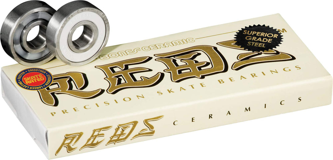 Bones Ceramic Reds Bearings x8 Off-white 2 x 0.5 x 2, Off-white 2 x 0.5 x 2