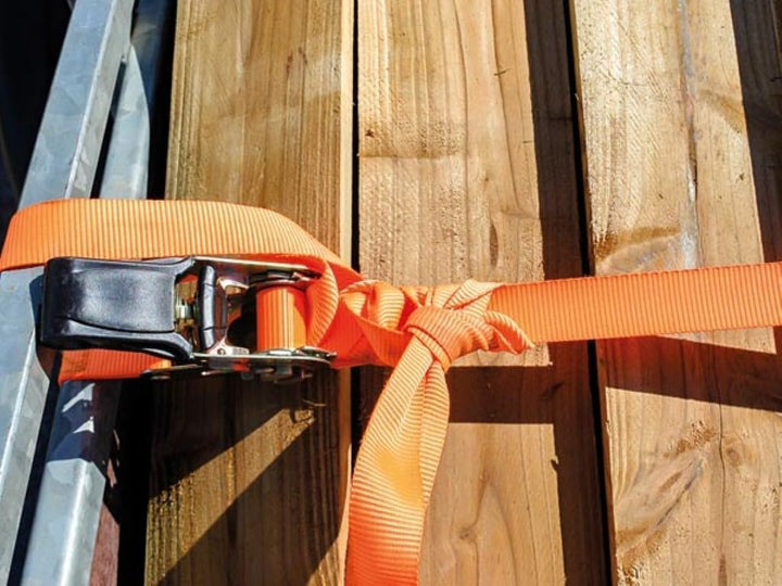 Toolland Spanngurt mit Ratsche, 4er Pack, zweiteilig, 8 S-Haken, uv-beständig, wasserabweisend, für