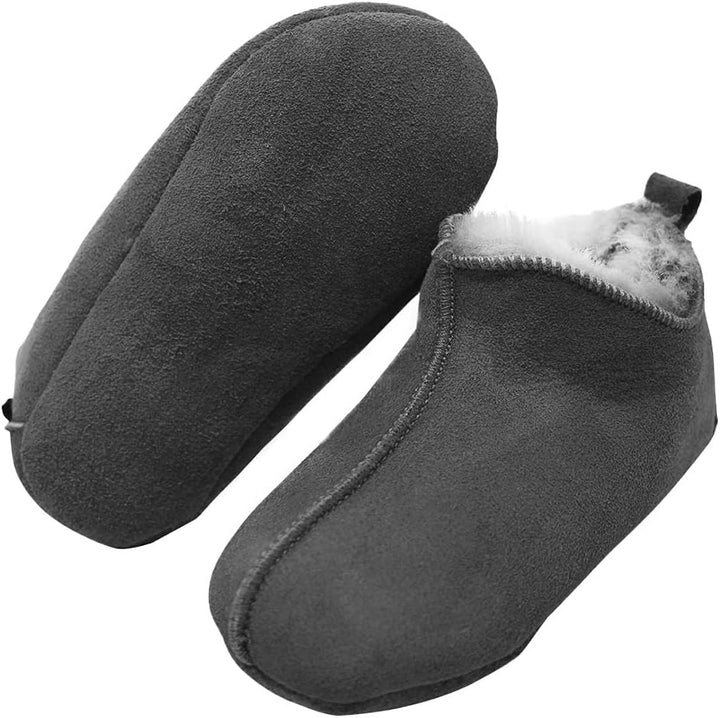 Hollert Lammfell Kinder Hausschuhe Bali Mädchen & Jungen Fellschuhe mit weicher Sohle kuschelig warm