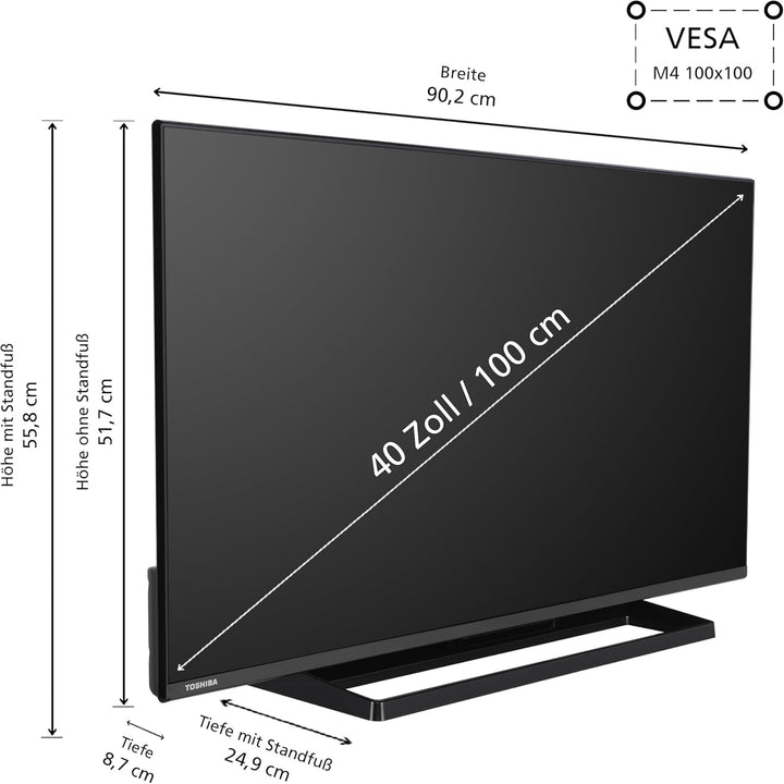 Toshiba 40LA3E63DAZ Android TV 40 Zoll Fernseher (Full HD Smart TV, HDR,Triple-Tuner, Dolby Audio, B
