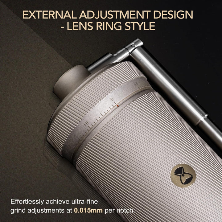 TIMEMORE Chestnut S3 Manual Kaffeemühle, mit numerischer externer Einstellung, Vollmetallgehäuse und