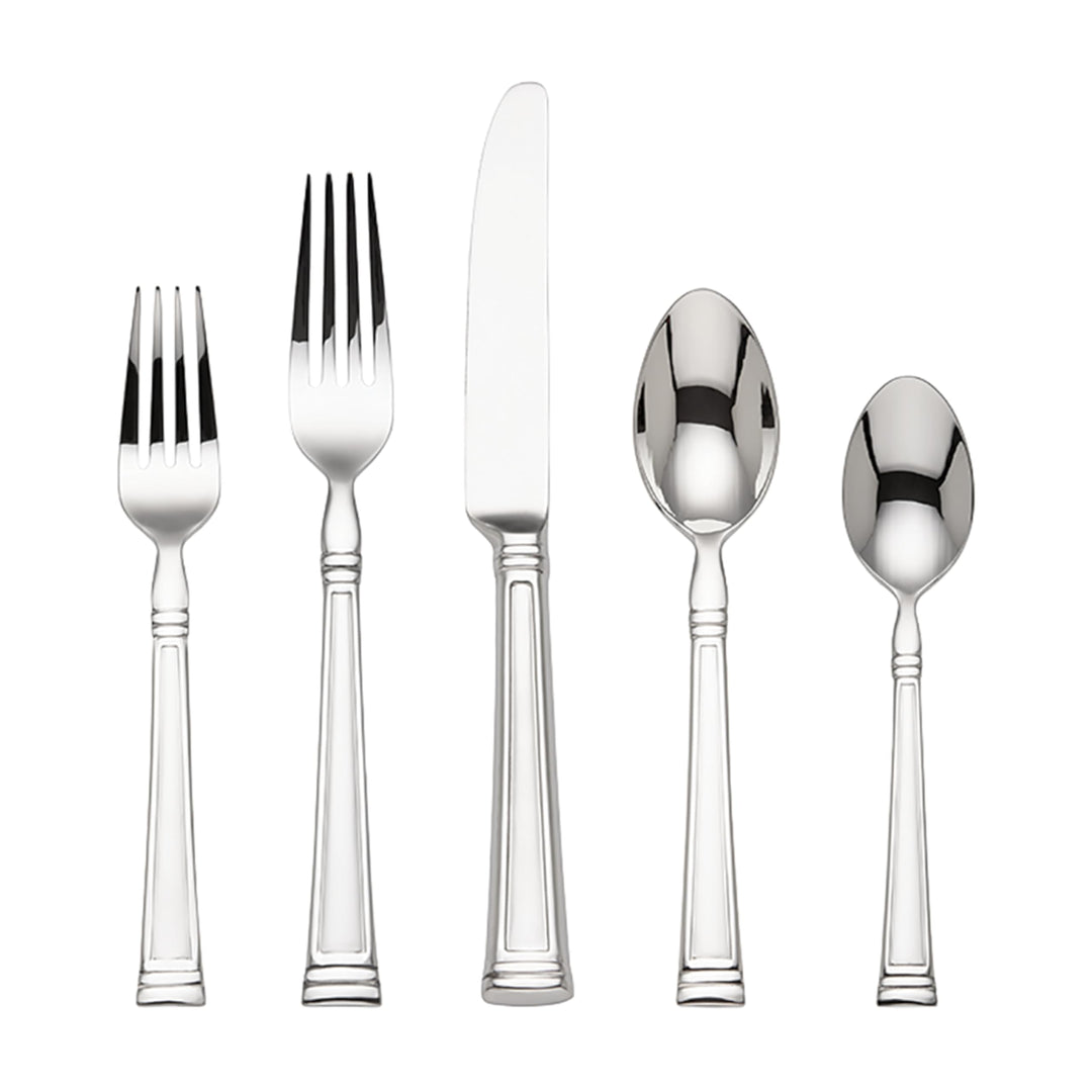 Lenox Esquire Besteck-Set, 65-teilig, 4 kg, Metallic, Silber, Esquire