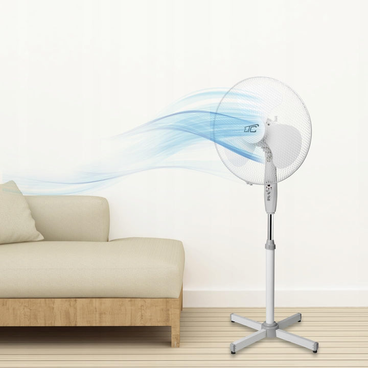 LTC Standventilator 50W mit Fernbedienung – Leistungsstarker Bodenventilator, Oszillierend, 3 Geschw