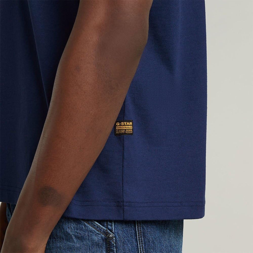 G-Star Herren Overdyed Center Chest Boxy T-Shirt XS Blau (Imperial Blue D24780-c336-1305), XS Blau (