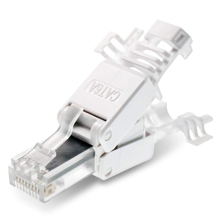 16 Stück Netzwerkstecker werkzeuglos CAT6A RJ45 LAN UTP Kabel Stecker ohne Werkzeug werkzeugfrei CAT