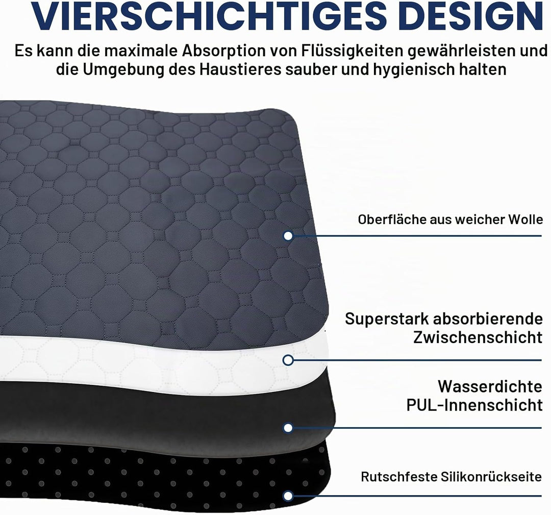 PIPI Pads für Meerschweinchen: 120x60cm Waschbar Saugfähige Unterlagen, Meerschweinchen-PIPI Pads, r