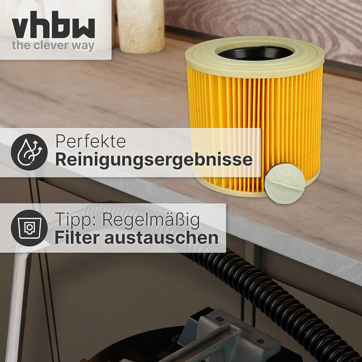 vhbw Filterset 3x Faltenfilter kompatibel mit Kärcher A 2200