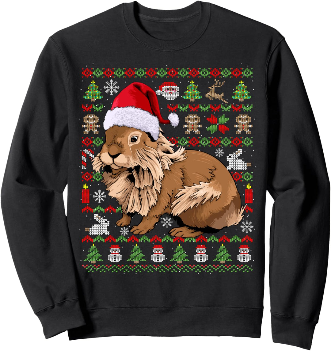 Ugly Christmas Löwenkopfkaninchen Kaninchen Weihnachten Sweatshirt