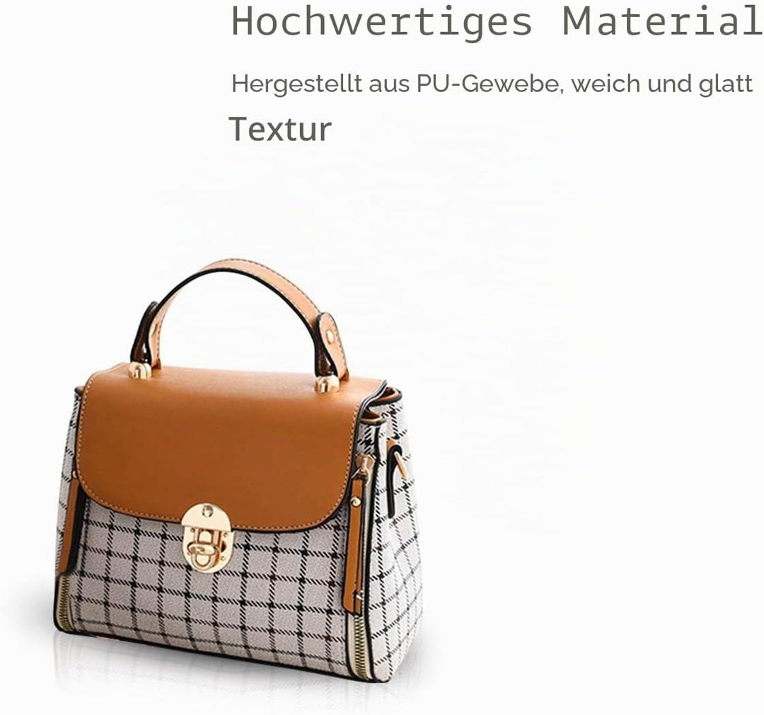 NICOLE&DORIS Handtaschen für Damen Niedliche Umhängetasche Mädchen Reissverschluss Handtasche PU Led