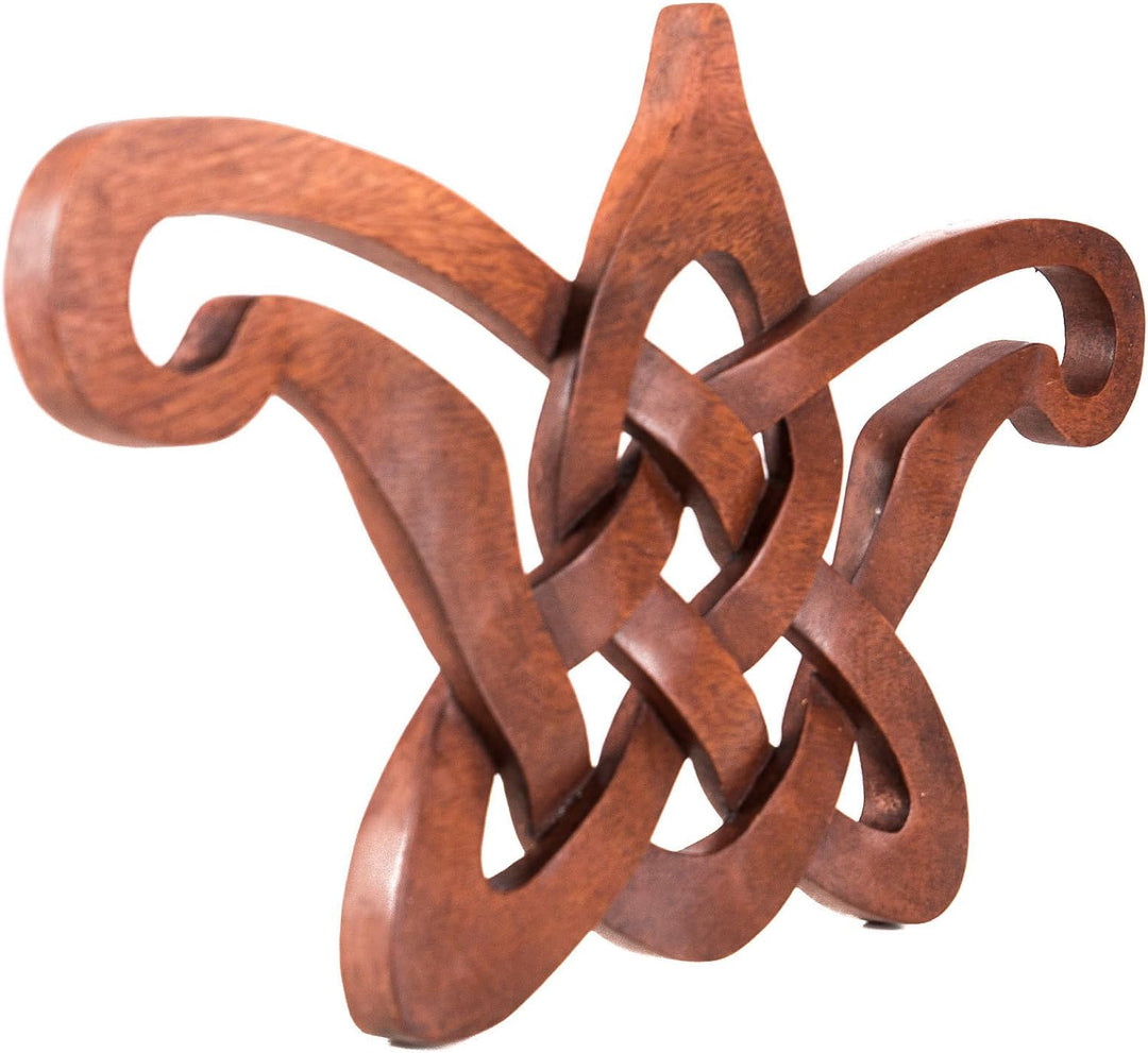 Windalf Wanddeko BELTAINE b: 38 cm Keltischer Liebesknoten Handarbeit aus Holz