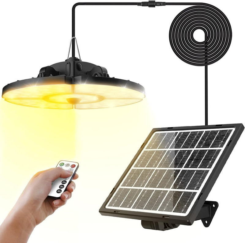 MEIKEE Solarlampen für Aussen 76 LED Superhell 4 Modi 2500-6500K 270° Abstrahlwinkel Solar- oder USB
