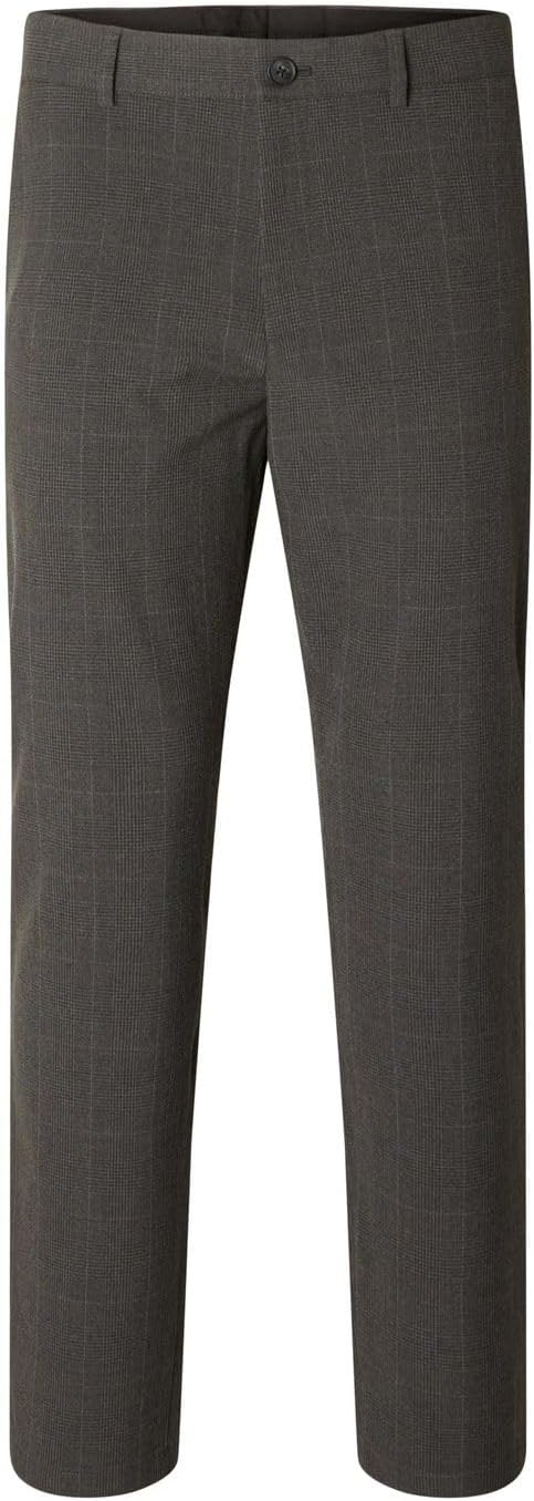 SELETED HOMME Herren Hose 29W / 32L Grey Melange /Checks:grey, 29W / 32L Grey Melange /Checks:grey