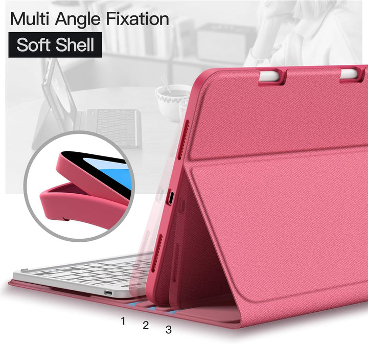 JETech Keyboard Hülle für iPad (A16) 11./10. Generation (2025/2022) mit Stifthalter, Magnetisch Abne