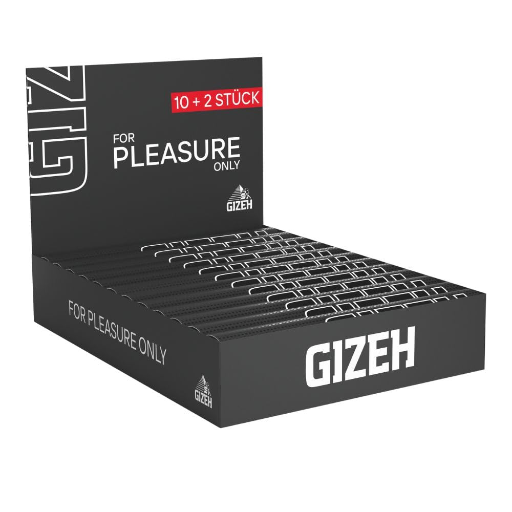 GIZEH BLACK King Size Slim + Tips - Blättchen zum Drehen - Packung mit Magnetverschluss, recyclebar