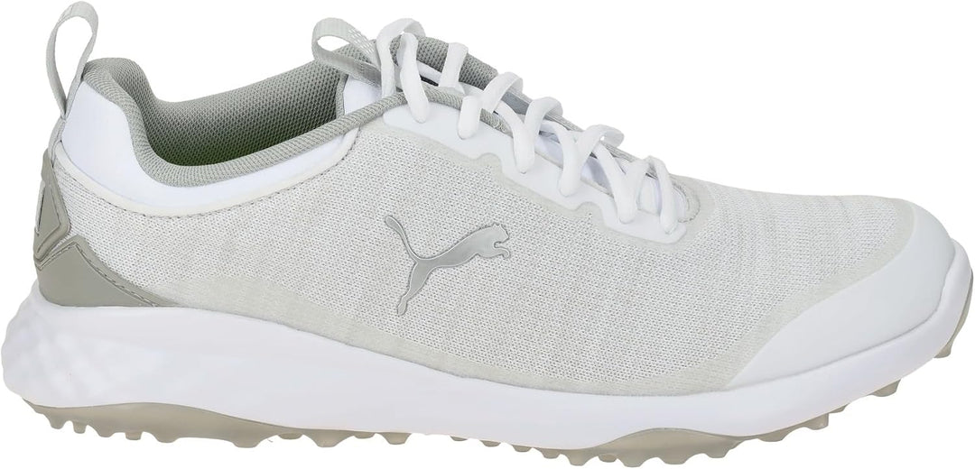 PUMA Herren Fusion Pro Golfschuh 41 EU Puma Weiss Puma Silber Flach Hellgrau, 41 EU Puma Weiß P