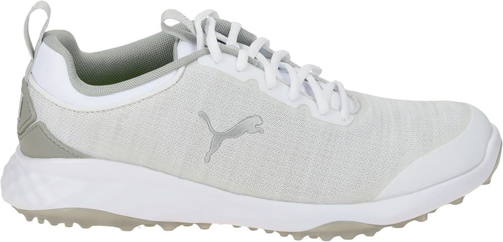 PUMA Herren Fusion Pro Golfschuh 41 EU Puma Weiss Puma Silber Flach Hellgrau, 41 EU Puma Weiß P