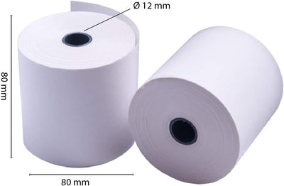 OFITURIA ® 24 Rollen Thermopapier 80 x 80 x 12 mm für Unterwasserdrucker TPV-Drucker Bisphenol A fre