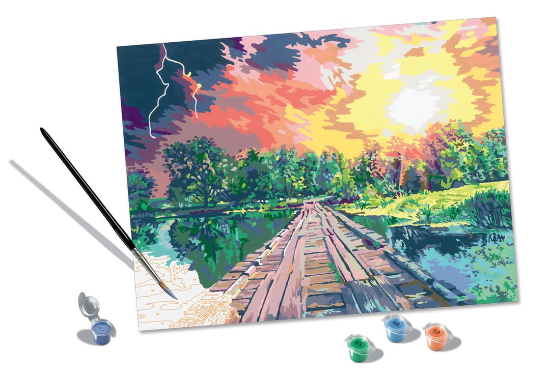 Ravensburger CreArt 20279 - Magisches Licht - Malen nach Zahlen Erwachsene, DIY Malset mit Pinsel un