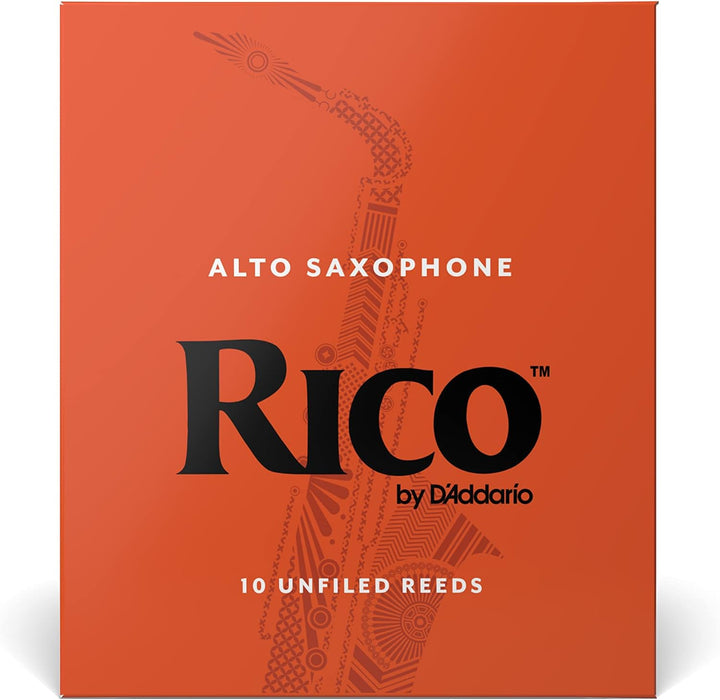Rico by D'Addario Saxophon Blätter | Hochpräzise gefertigt | Alt Saxophon Blätter 2,5 Stärke | 10er-