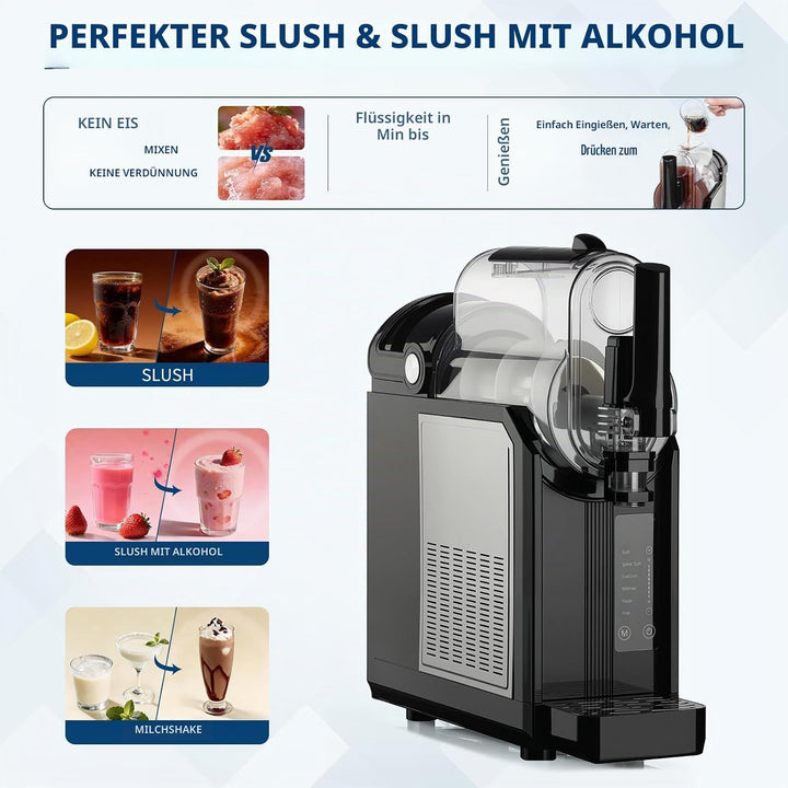 Slush Maschine für Zuhause 3,0L, 5-in-1 Eismaschine für Slushies, Cocktails, Milchshakes, Frappé &amp; F