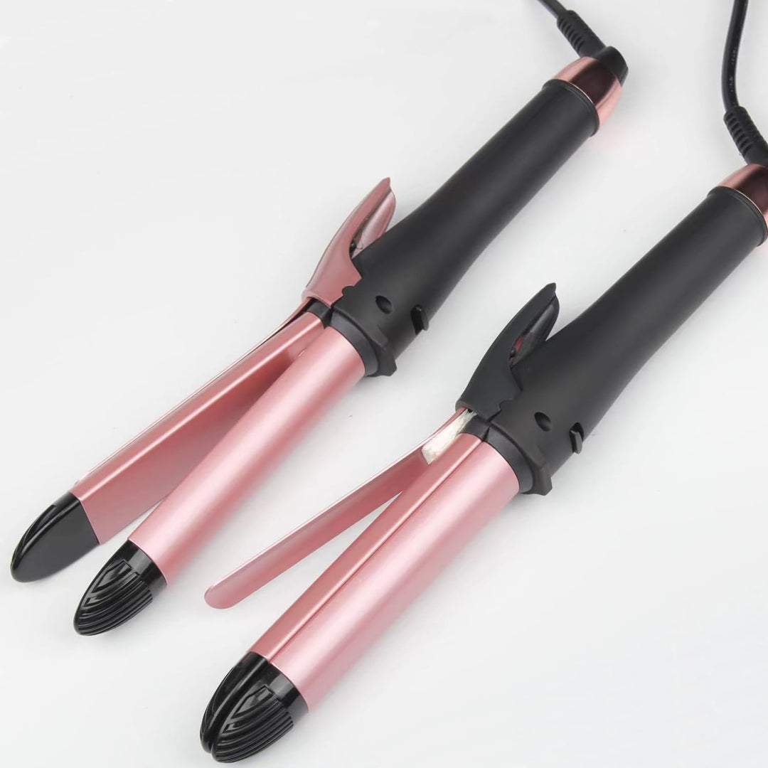 Glätteisen Haarglätter 2 in 1 Lockenstab mit 30 mm Platte Keramik Glätter, Glätteisen Locken und Rot