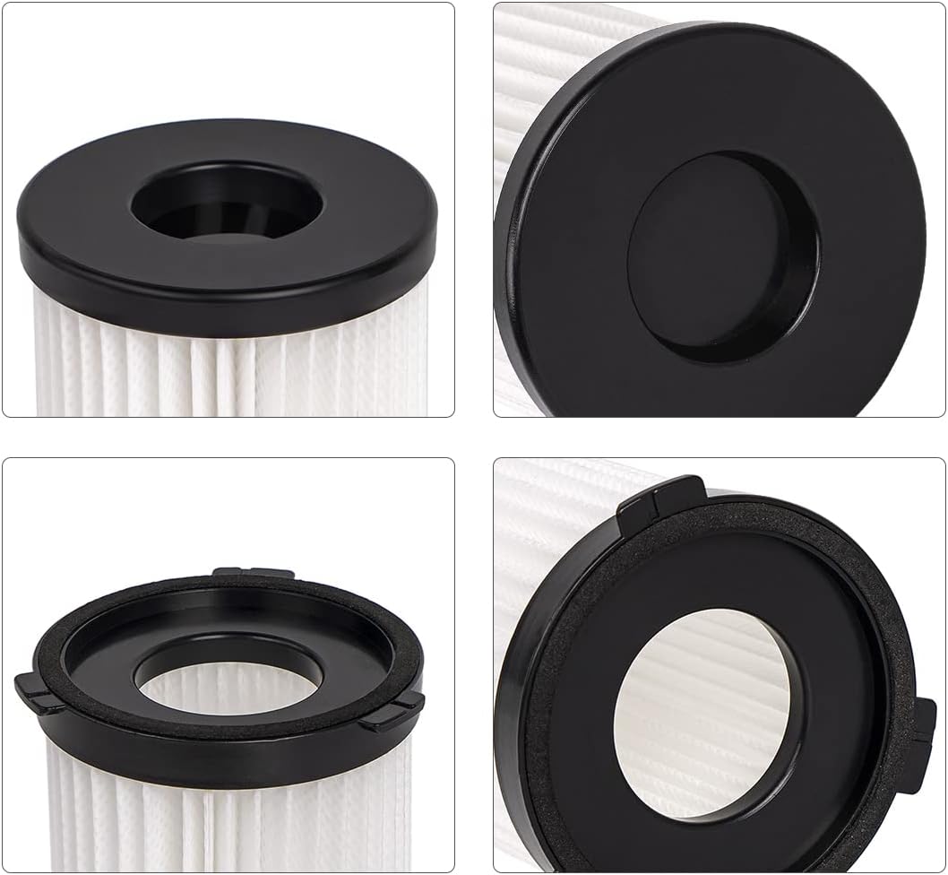 YanBan 4 HEPA-Filter + 4 Schwamm Kompatibel mit MooSoo D600/D601 iwoly V600, für Ariete Handy Force