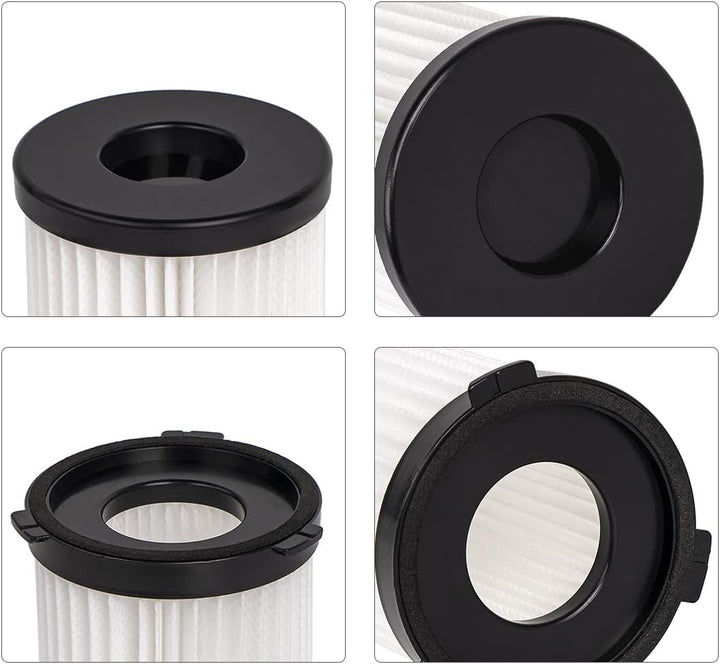 YanBan 4 HEPA-Filter + 4 Schwamm Kompatibel mit MooSoo D600/D601 iwoly V600, für Ariete Handy Force