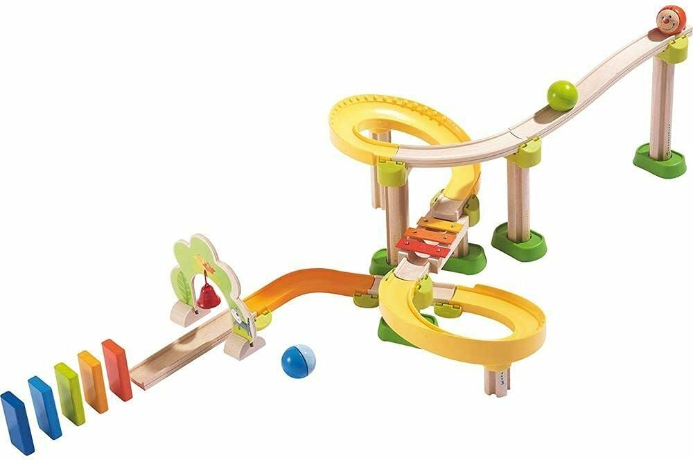 HABA 302056 - Kullerbü - Kugelbahn SIM-Sala-Kling & 303845 - Kullerbü – Fridos Feuerwehrauto, Tolles
