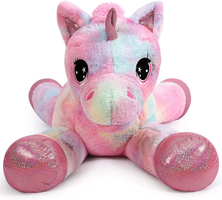 Yeqivo Riesen Einhorn Spielzeug Plüsch Grosses Regenbogen Lila Einhorn Kuscheltier Schöne Einhorn Ge