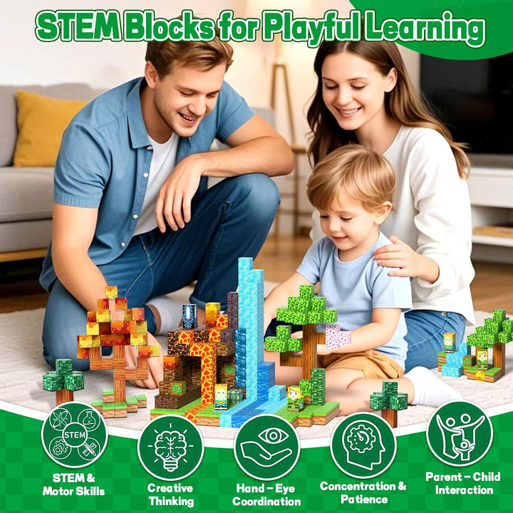 Magnetische Bausteine, 150 Stück Magnetisches Spielzeug Blöcke, Magnetische Bausteine Bauspielzeug,