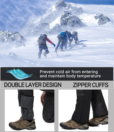 DAFENP Herren Skihose Latzhose Wasserdicht Schneehose Softshellhose Winter Warm Gefüttert Snowboardh