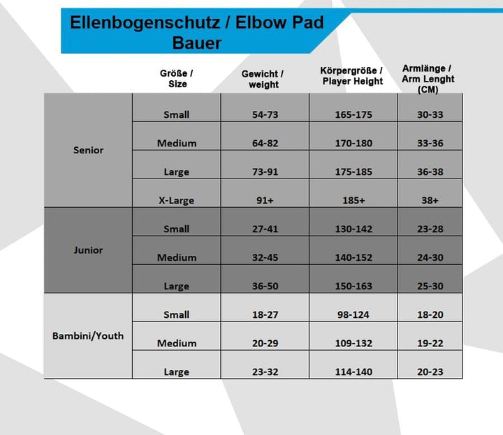 Bauer Pro Serie Ellenbogenschoner Senior M