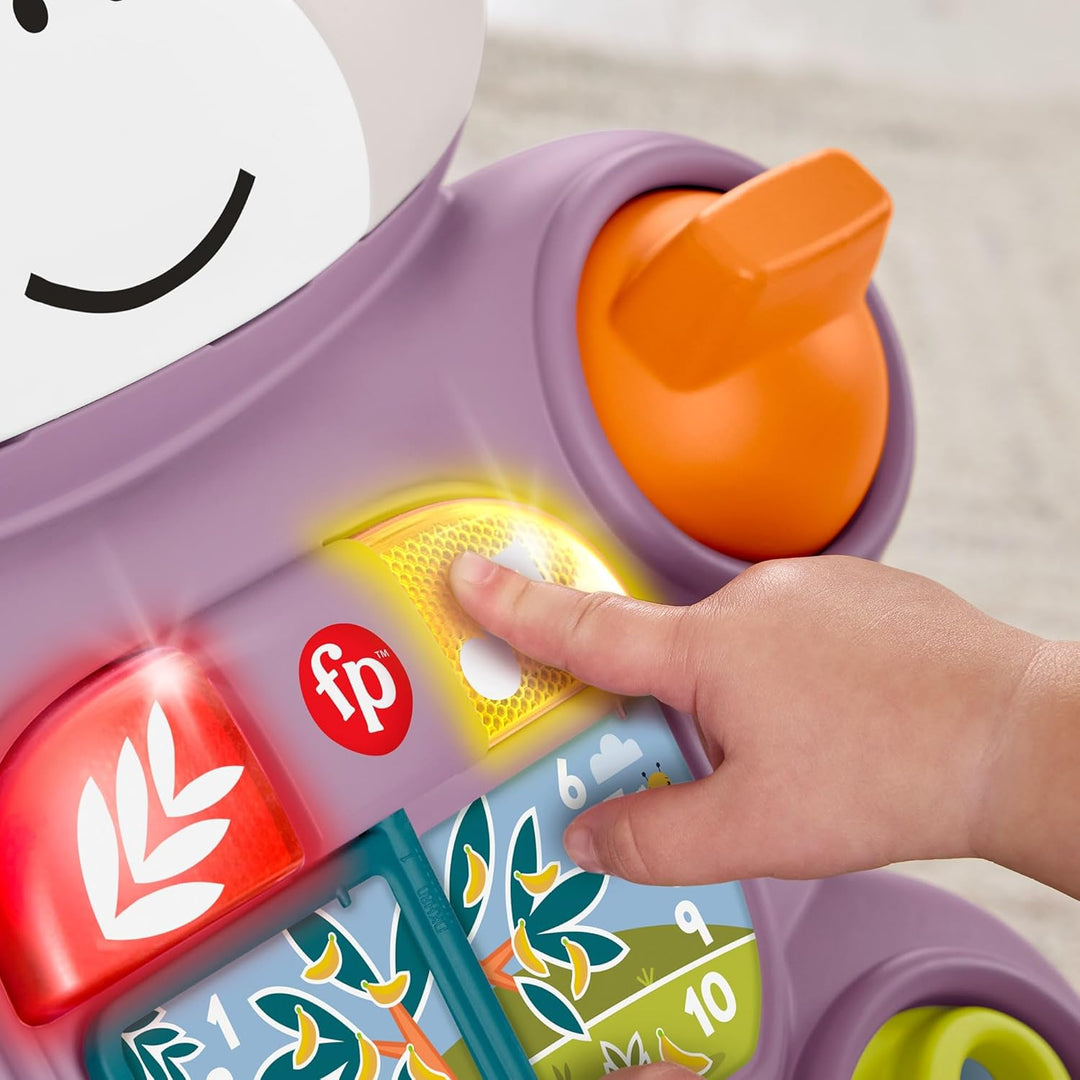 Fisher-Price Lauflernwagen für Babys Lern mit Mir Lila AFFE Spielzeug mit Musik, Lichtern &amp; Aktivitä