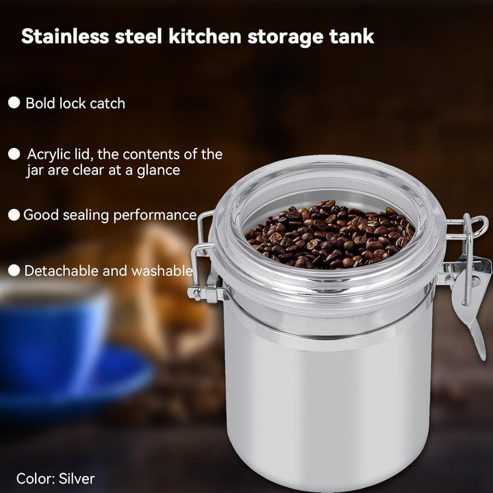 700ml Kaffeedose Edelstahl, Luftdichte Kaffeebehälter Mit Messlöffel, Kaffeedosen Set Mit Kalenderra