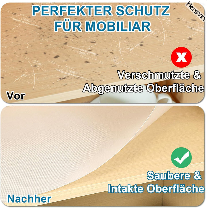 Hersvin Schubladenmatte 44.5cmx500cm Schrankpapier Schubladeneinlage Eva Wasserfest Nicht Klebende U
