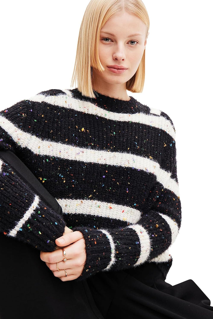 Desigual Damen Pullover_vinalopo Sweater M Schwarz, M Schwarz