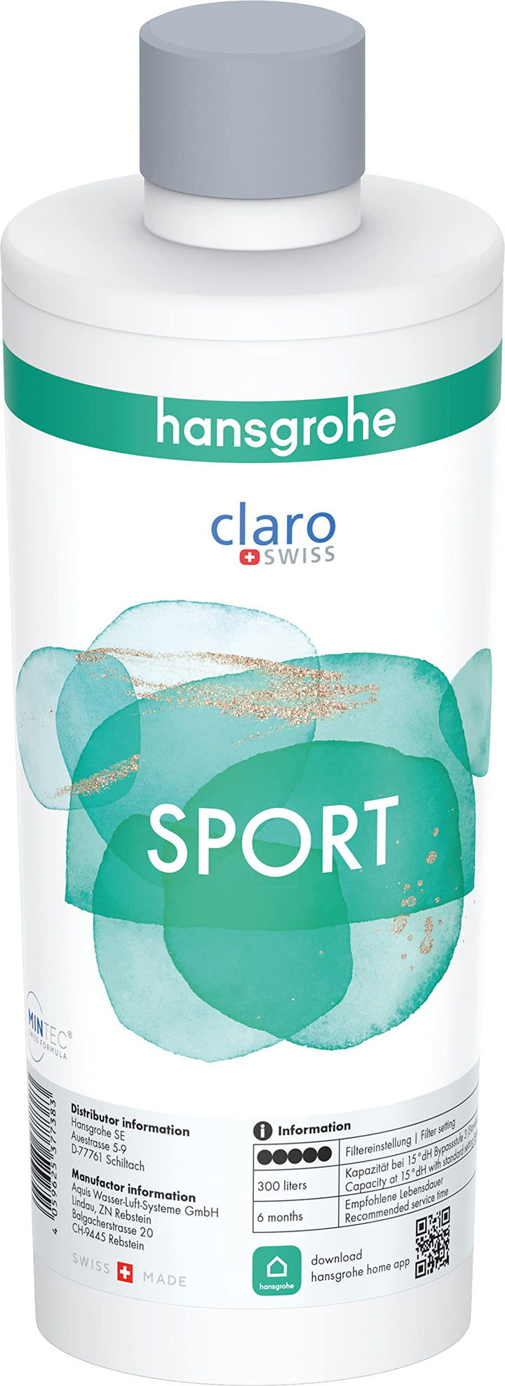 hansgrohe Mineralisierung und Filter Sport, Filterkartusche für Aqittura M91, Wasserfilter, Ersatzfi