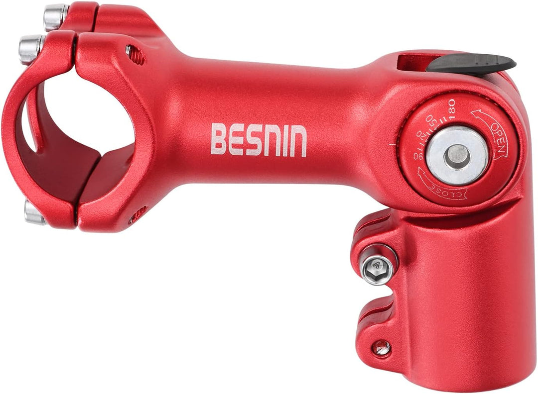 BESNIN Fahrrad Vorbau,Radfahren MTB Vorbau 0-90° 31.8MM OR 25.4MM 60/93/100mm Mountainbike Lenker Vo